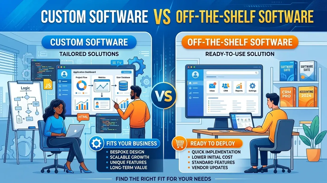Custom software vs off-the-shelf software comparison